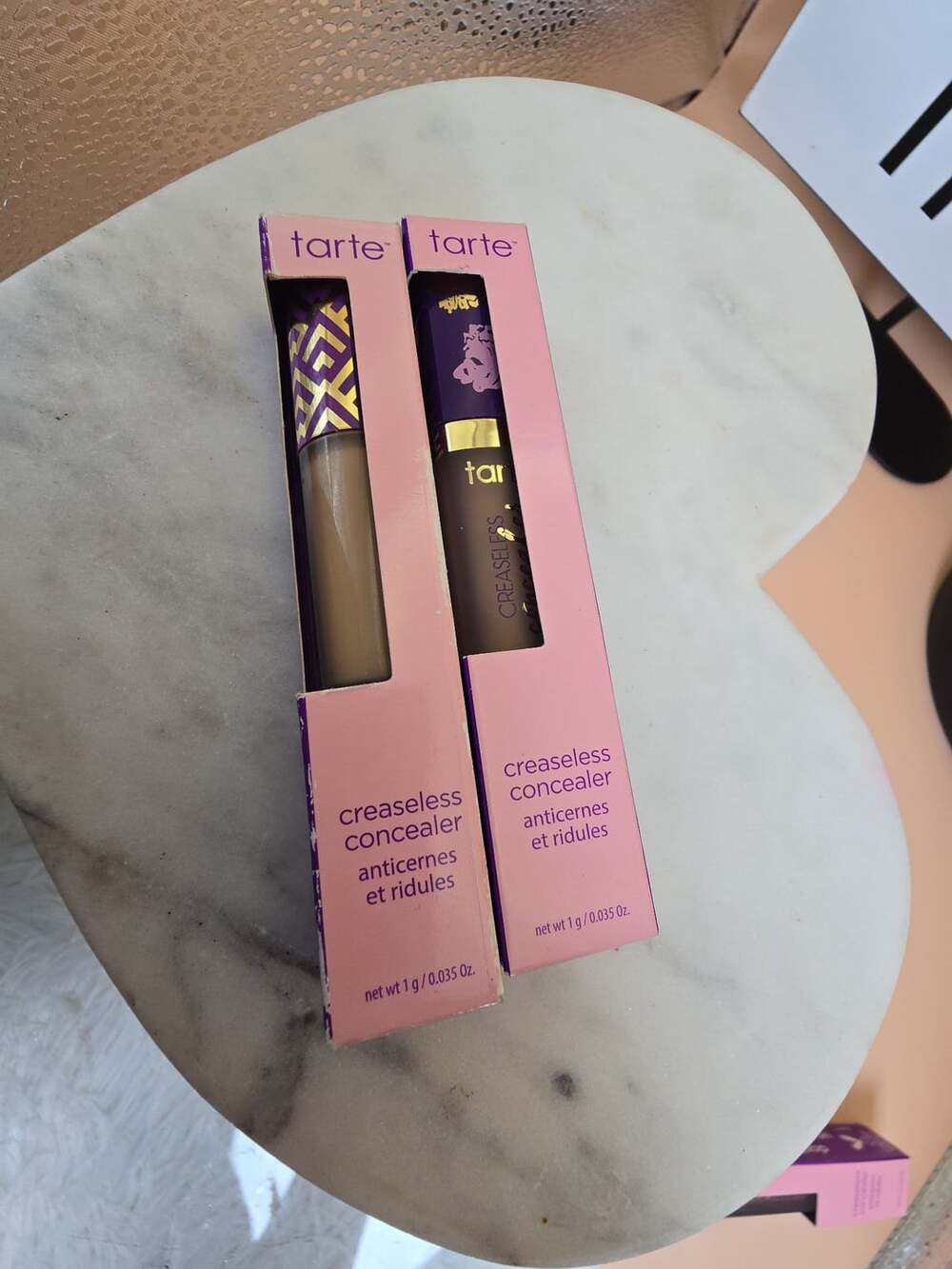 Wx Tarte Creaseless Concealer 38N & 42S Lot of 2